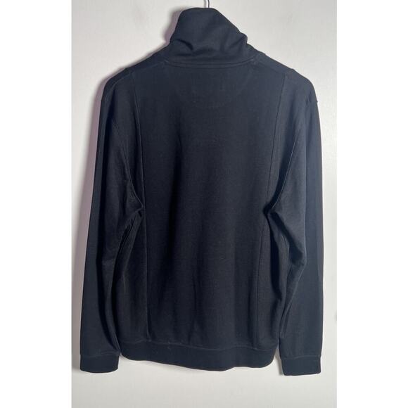 Ted Baker The London Sweater Mens Large Black Pullover Mock Neck Jersey Knit EUC - Picture 2 of 8
